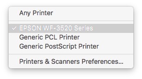 Printer Popover